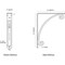 Ekena Millwork Legacy Wrought Iron Bracket, (Triple center brace), Antiqued Brass 2"W x 12"D x 15"H BKTM02X12X15TLEABS - alternate 8